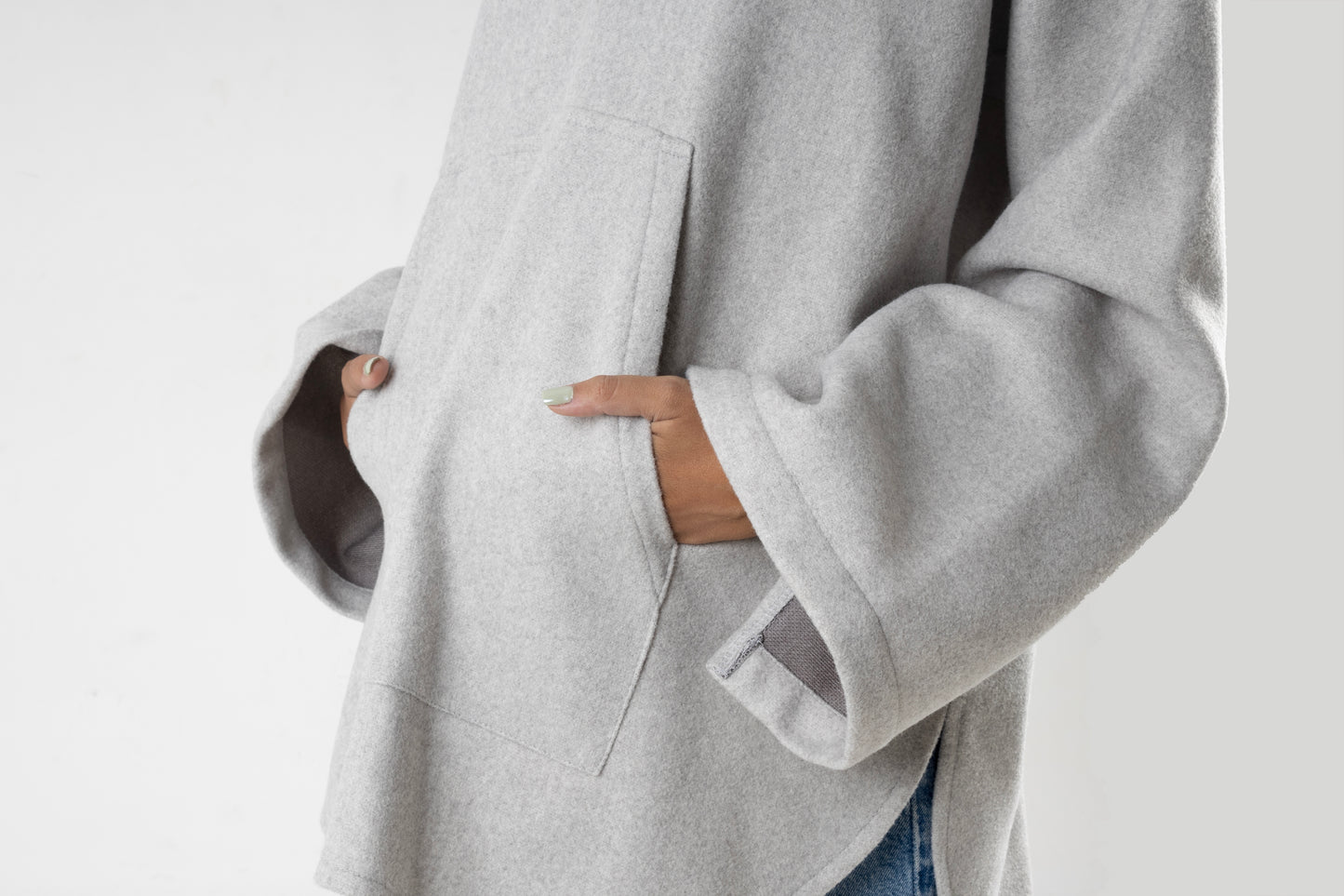 Grey Hooded Cape