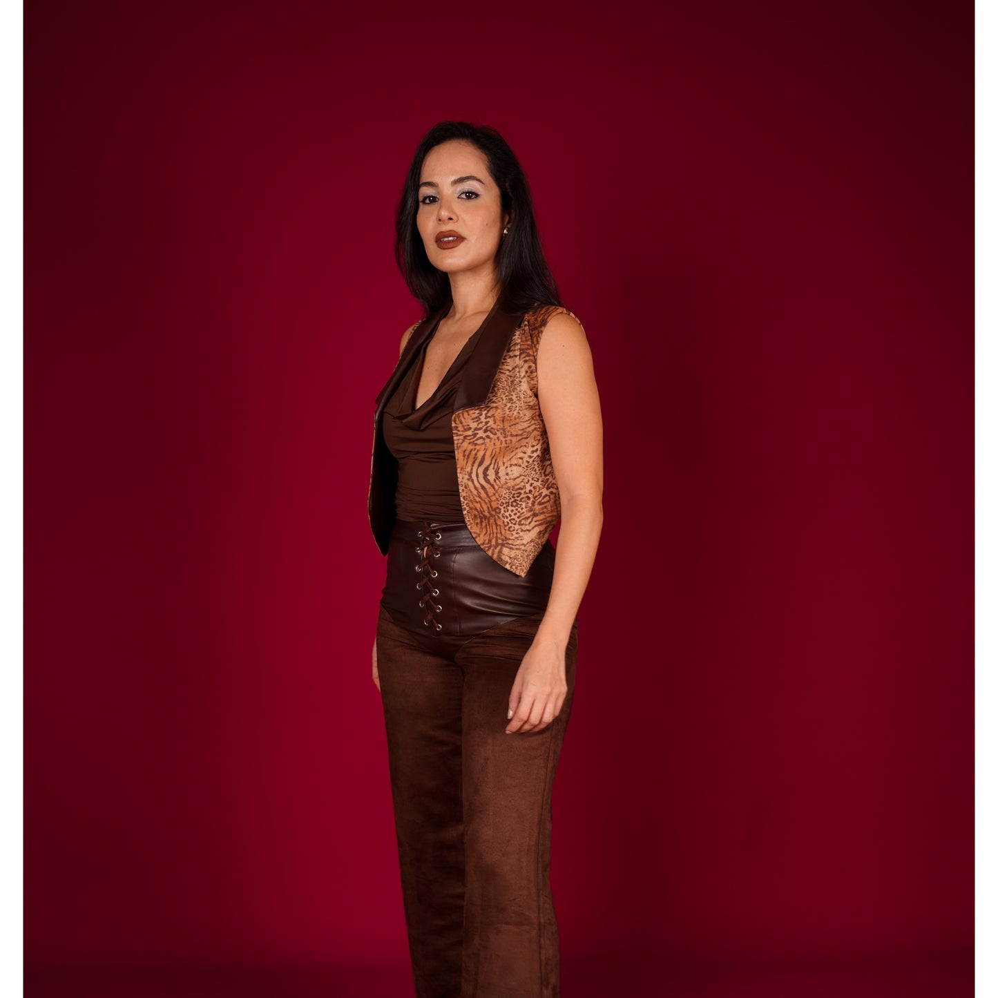 Panther Cropped Vest