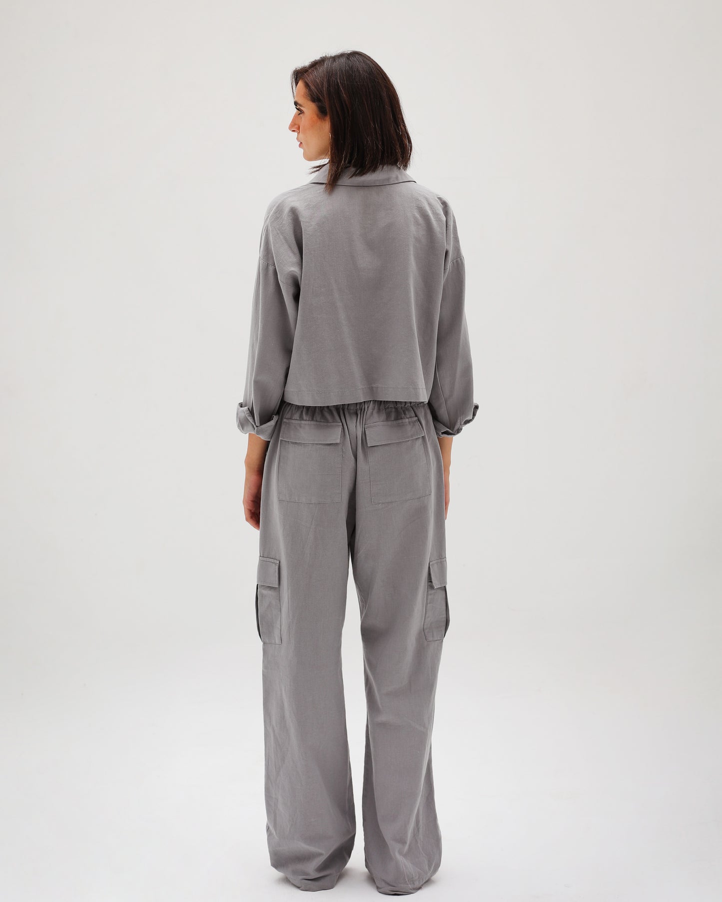 Grey Linen Pants