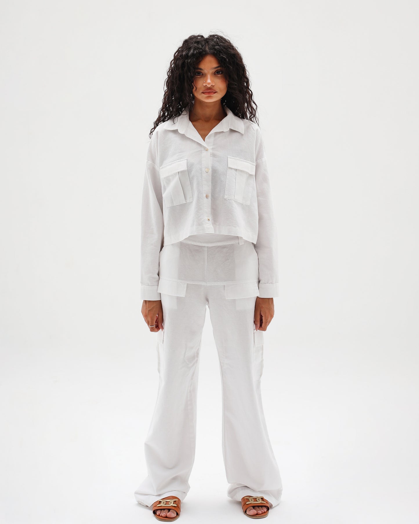 White Linen Set