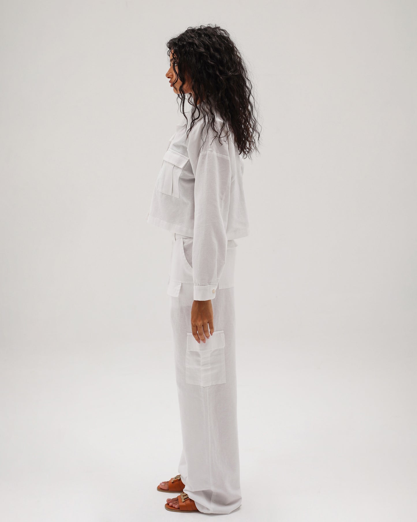 White Linen Set