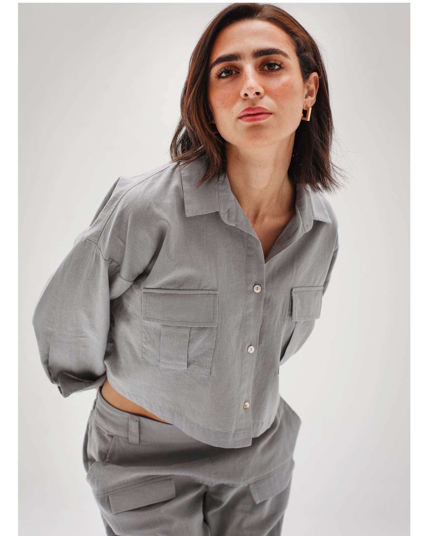 Grey Linen Shirt
