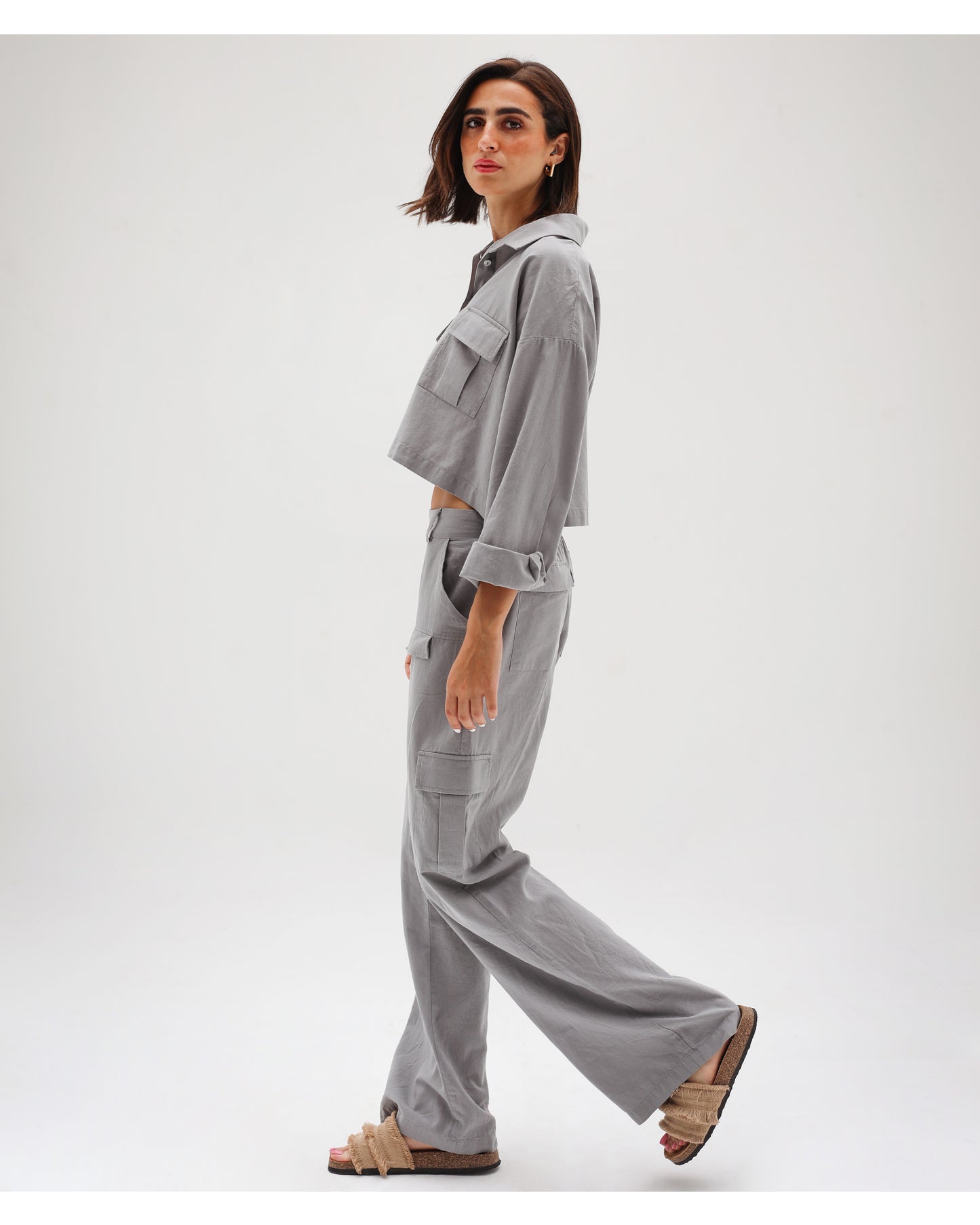 Grey Linen Pants