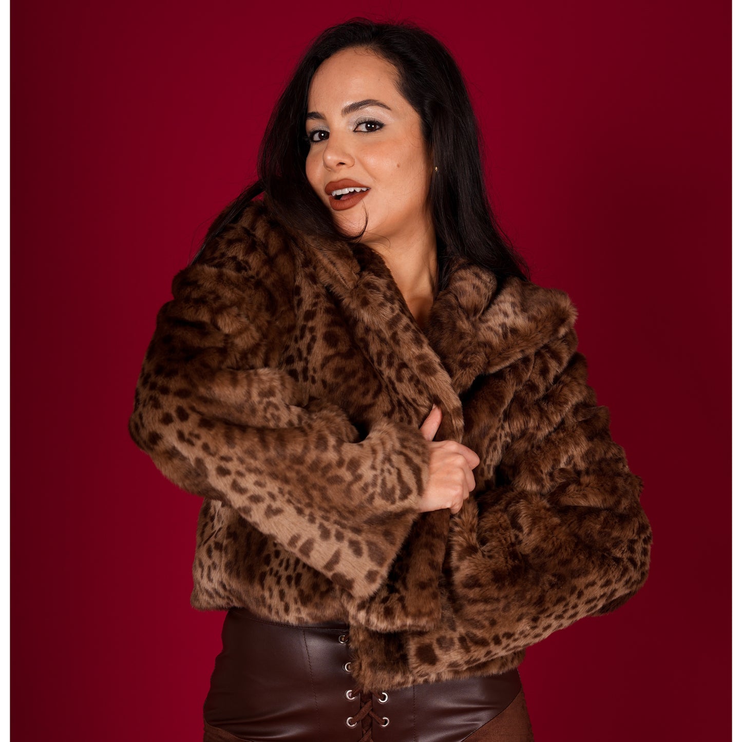Luxe Leopard Fur Coat