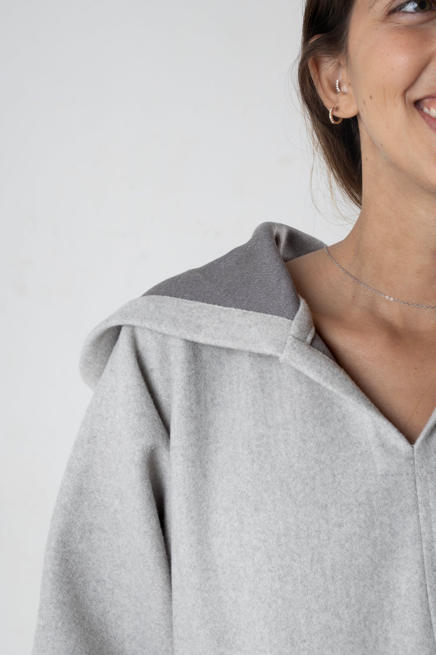 Grey Hooded Cape
