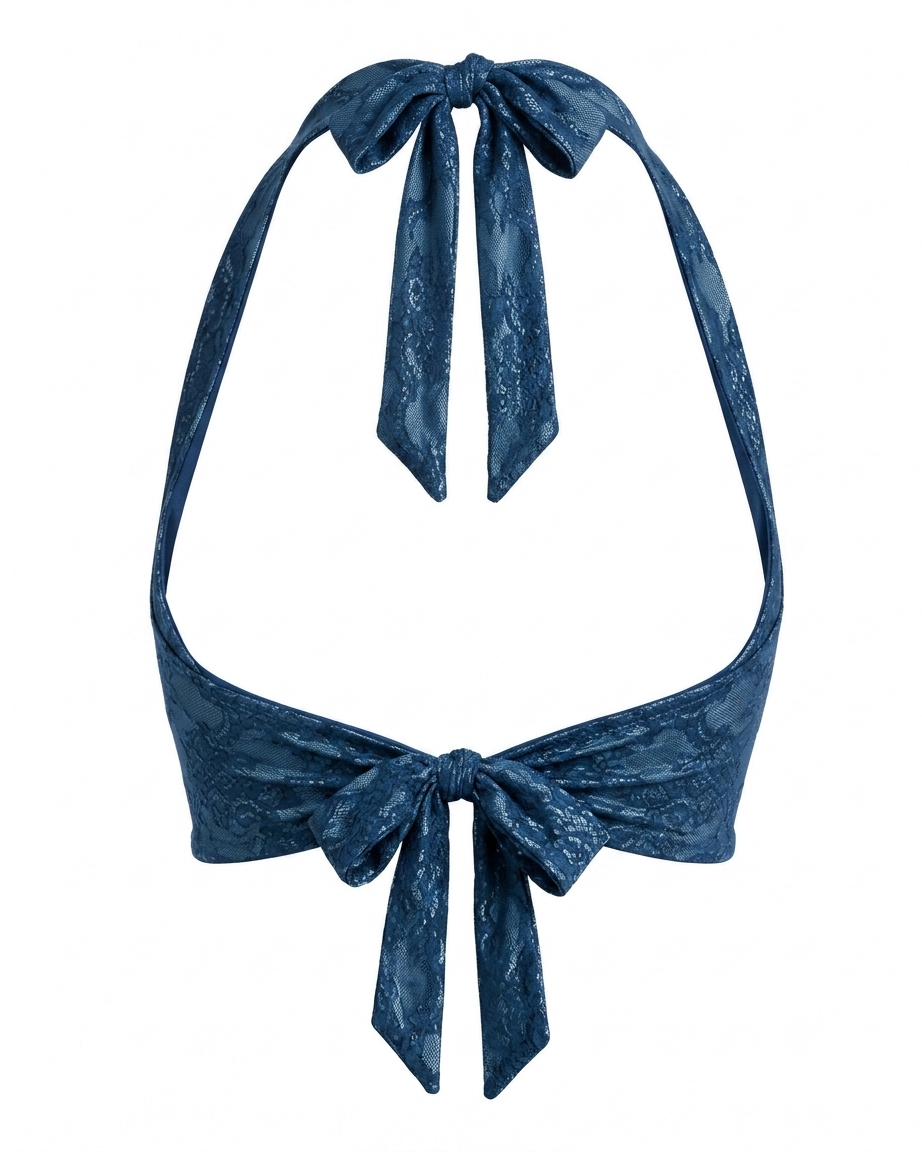 Lace Cowl Halter Top