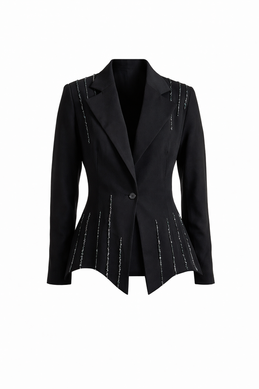 Black beaded blazer