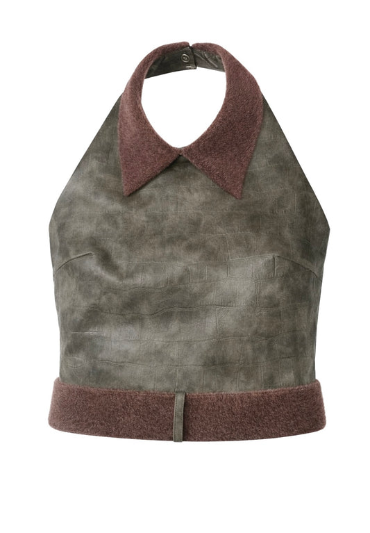 Distressed Leather Top