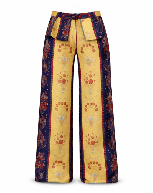 Golden motif trousers