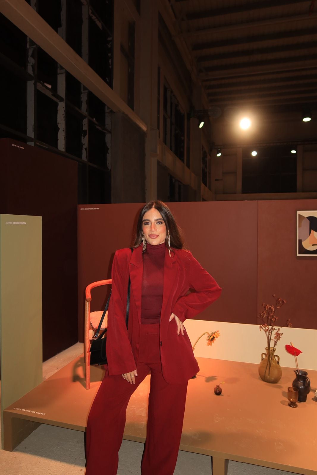 Burgundy oversized suit