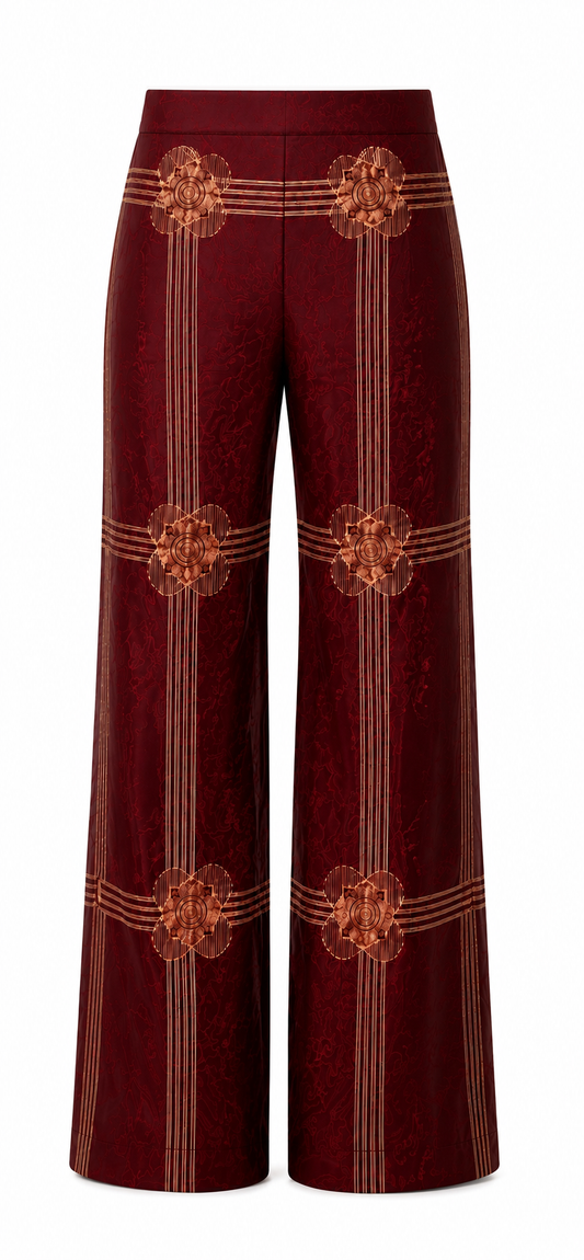 Clover Organza Wide-Leg Pants