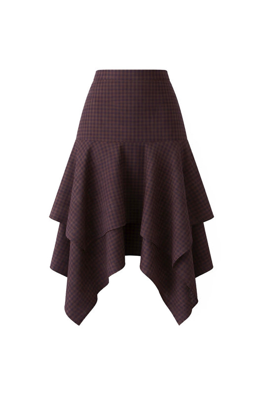 Handkerchief plaid skirt