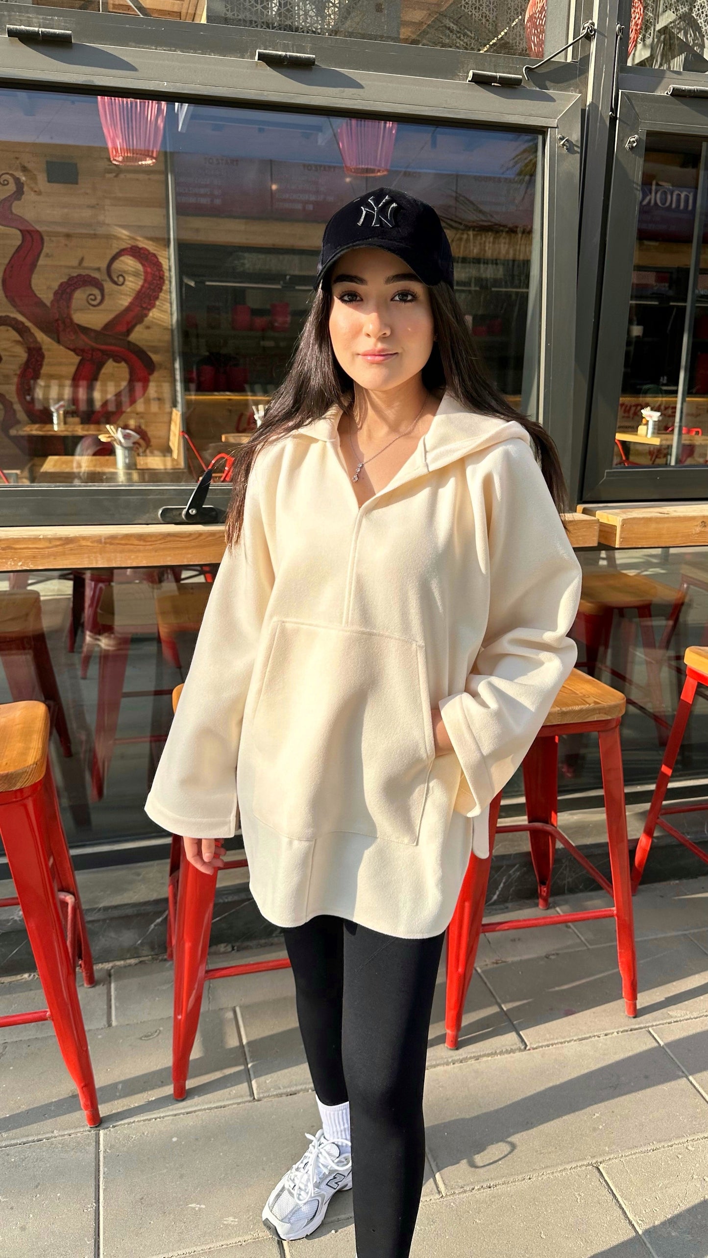 Ivory Hooded Cape