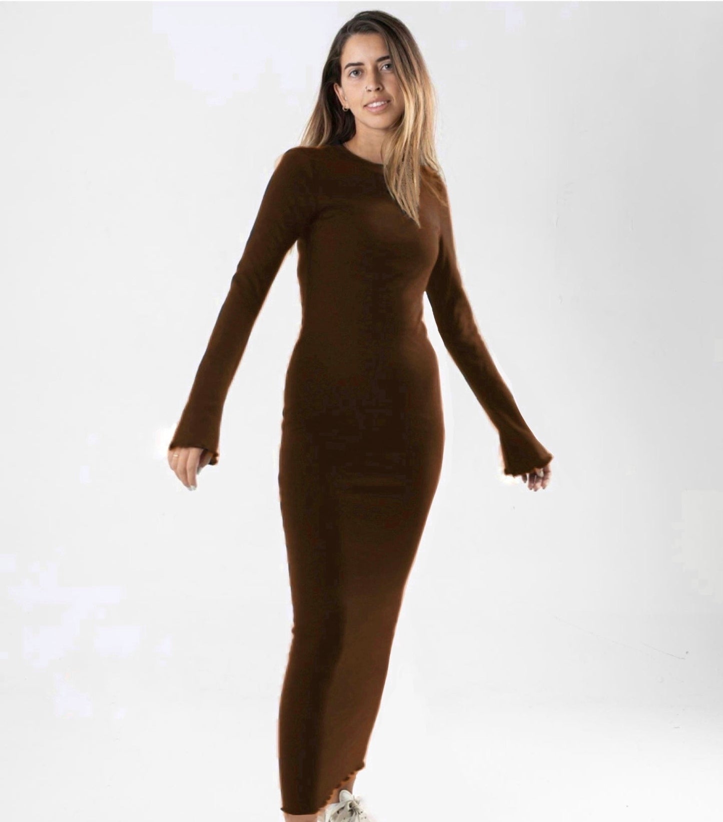 Must Have Winter Dress In Brown