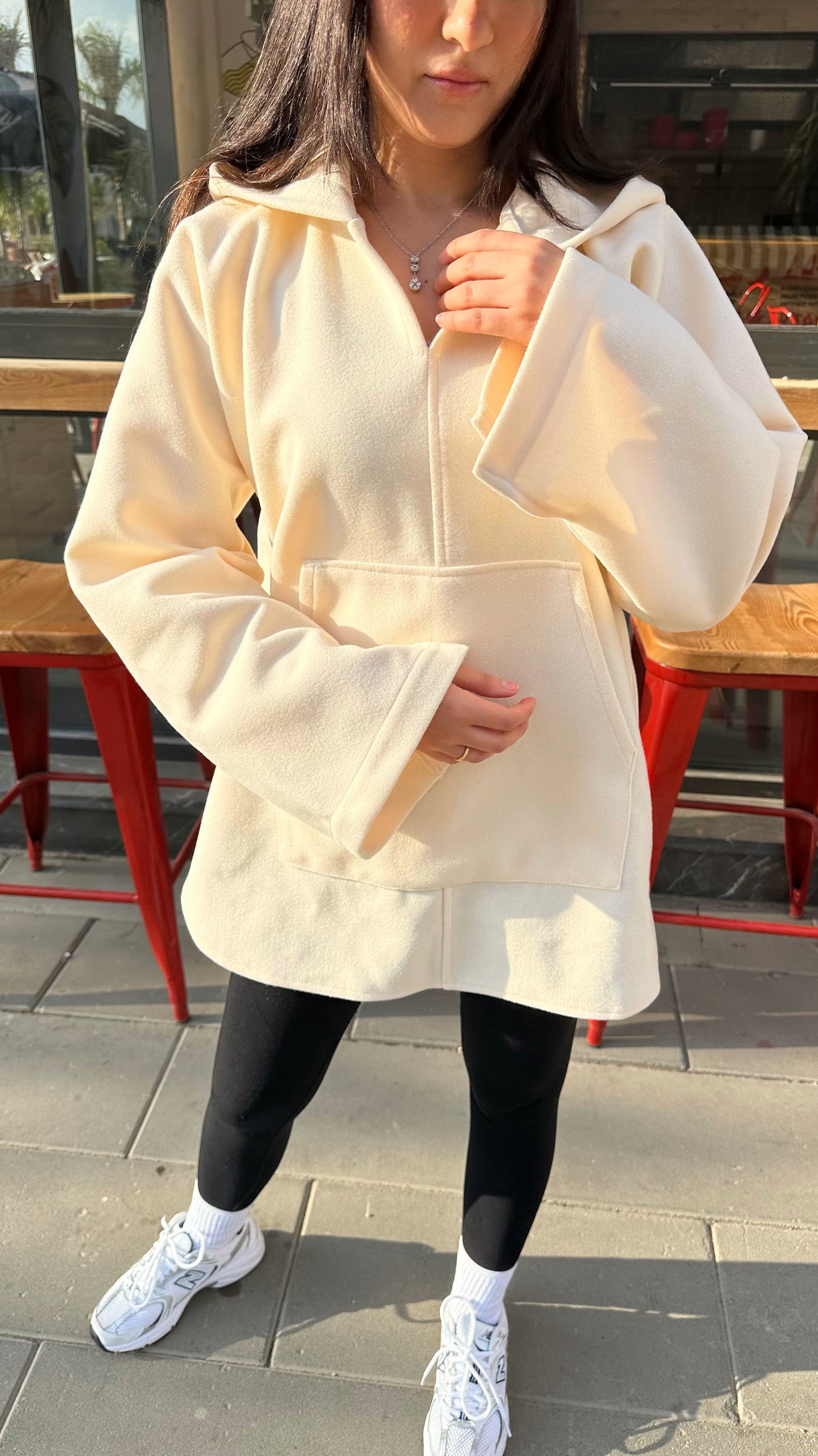 Ivory Hooded Cape