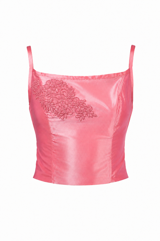 Embroidered Taftan Corset Top