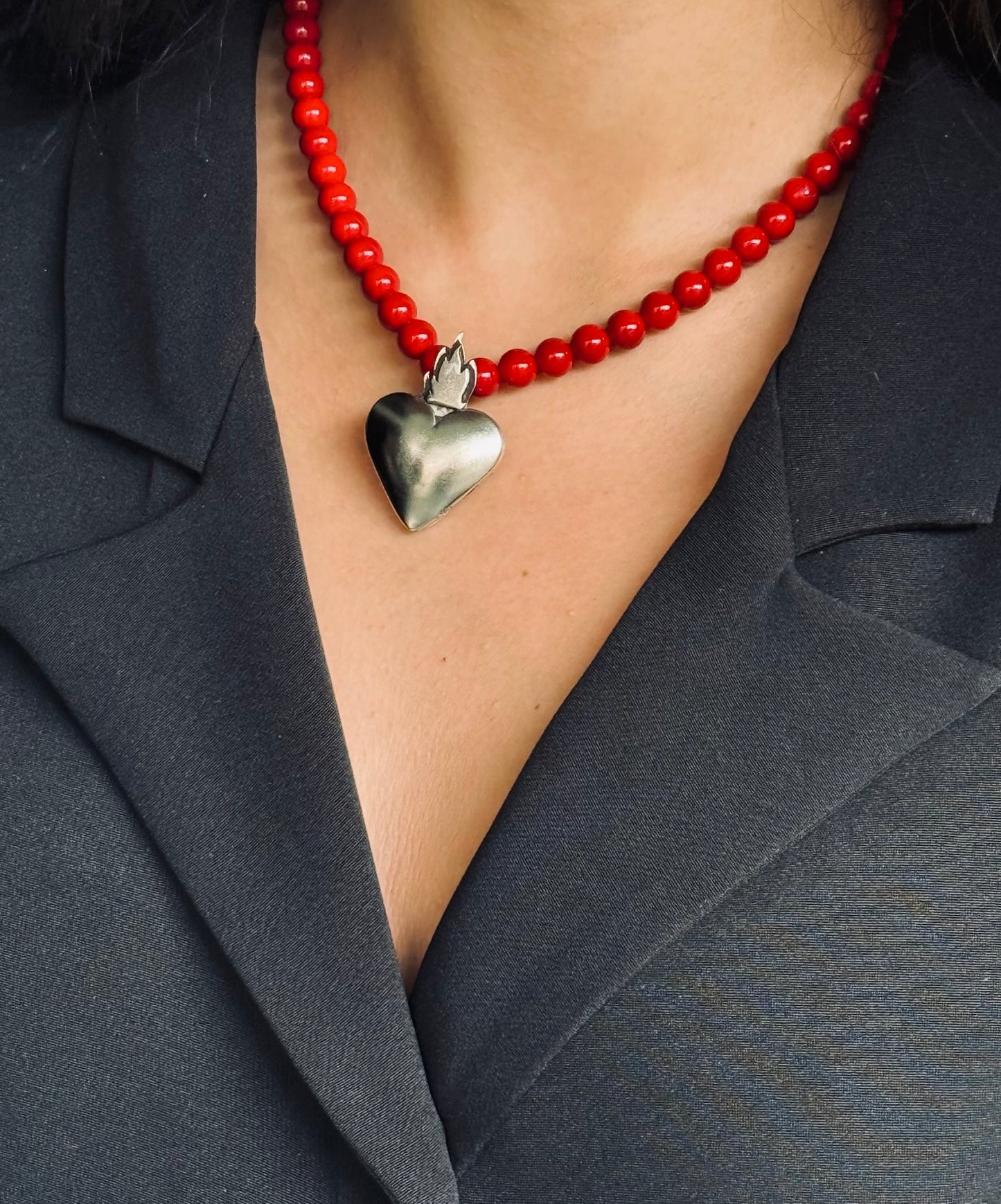 Sacred heart necklace