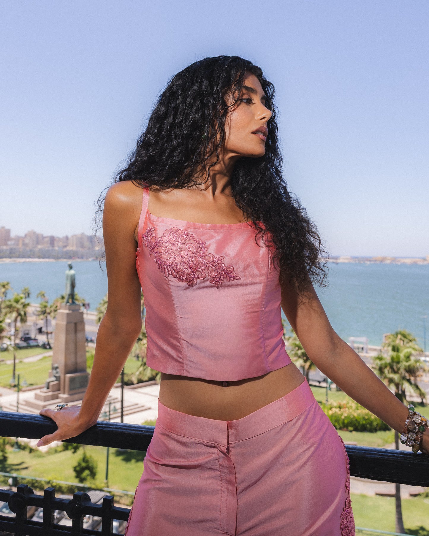 Embroidered Taftan Corset Top