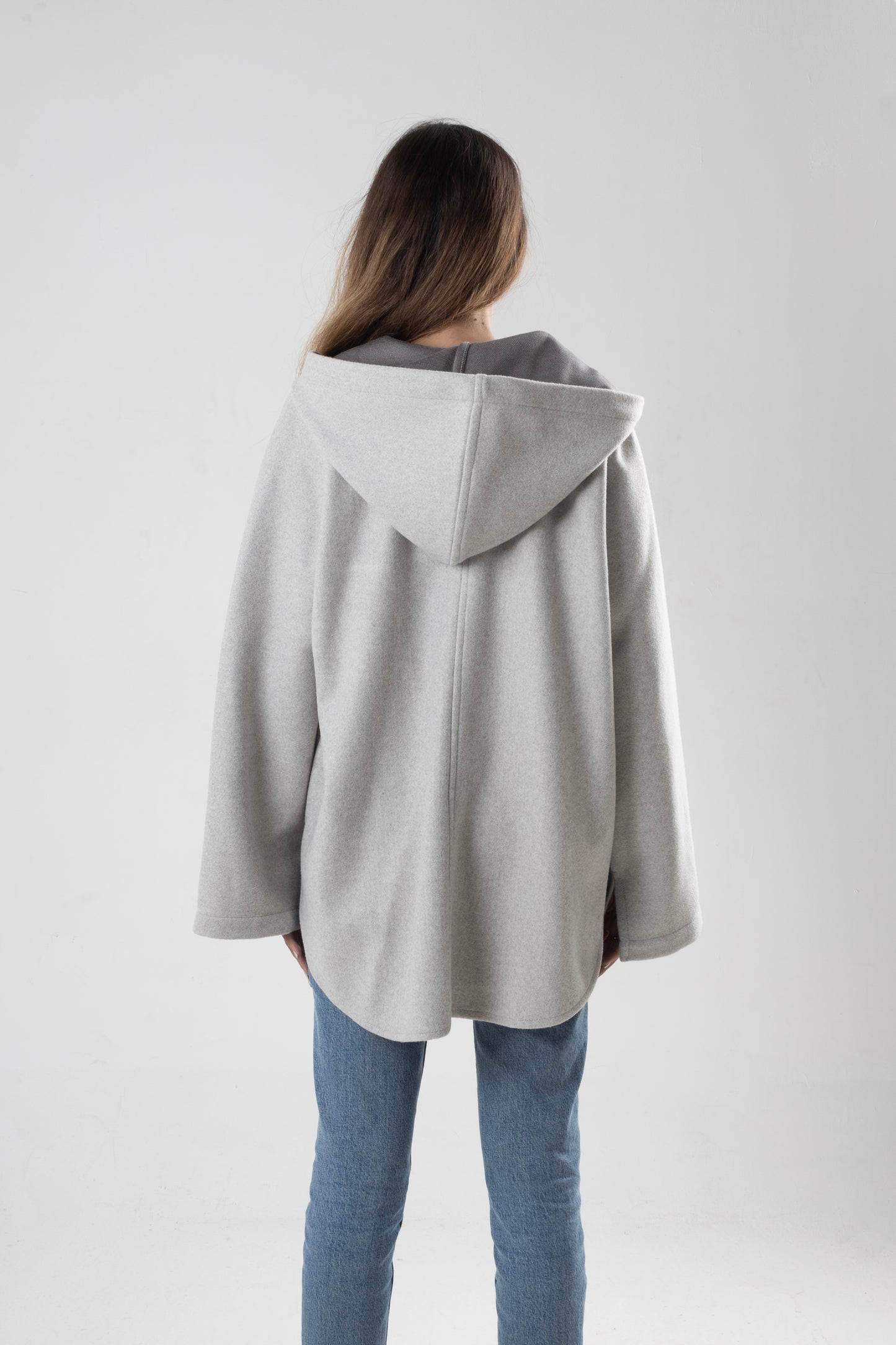 Grey Hooded Cape