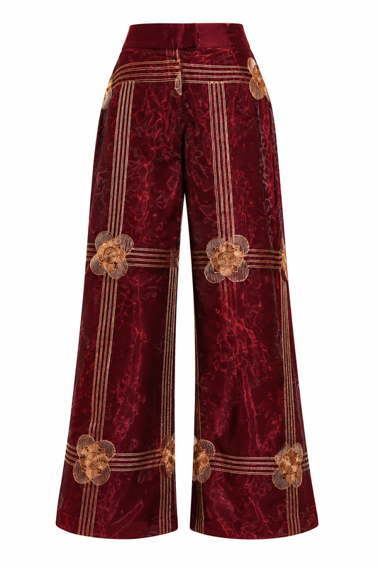 Clover Organza Straight Pants