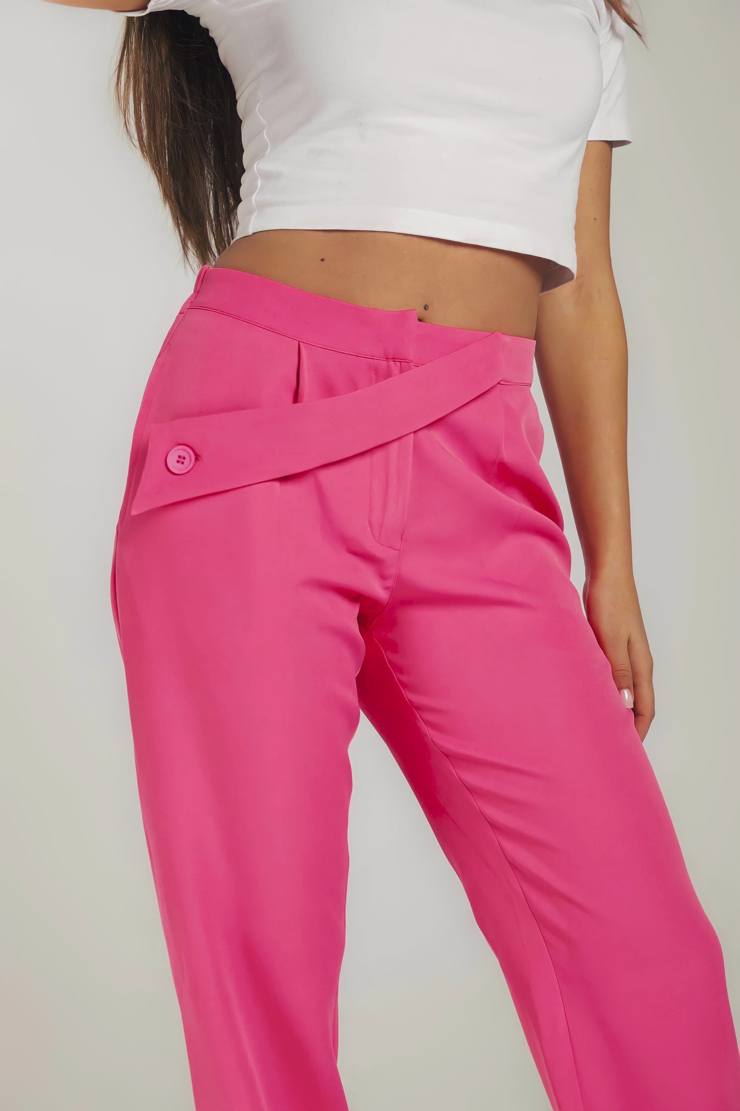 Asymmetrical Pants In Pink