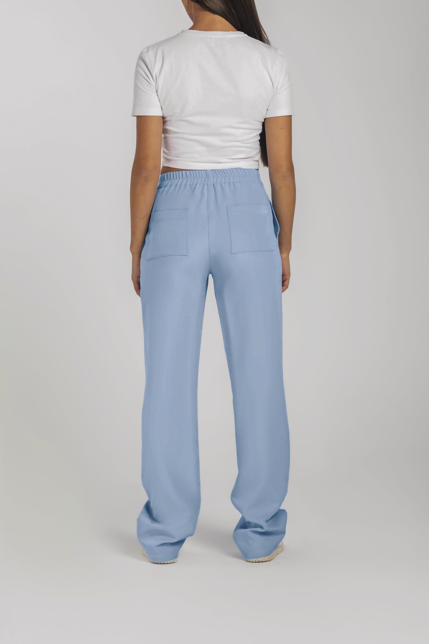 Asymmetrical Pants In Baby Blue